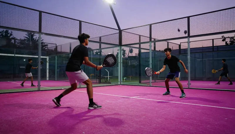 University students playing padel in Karachi